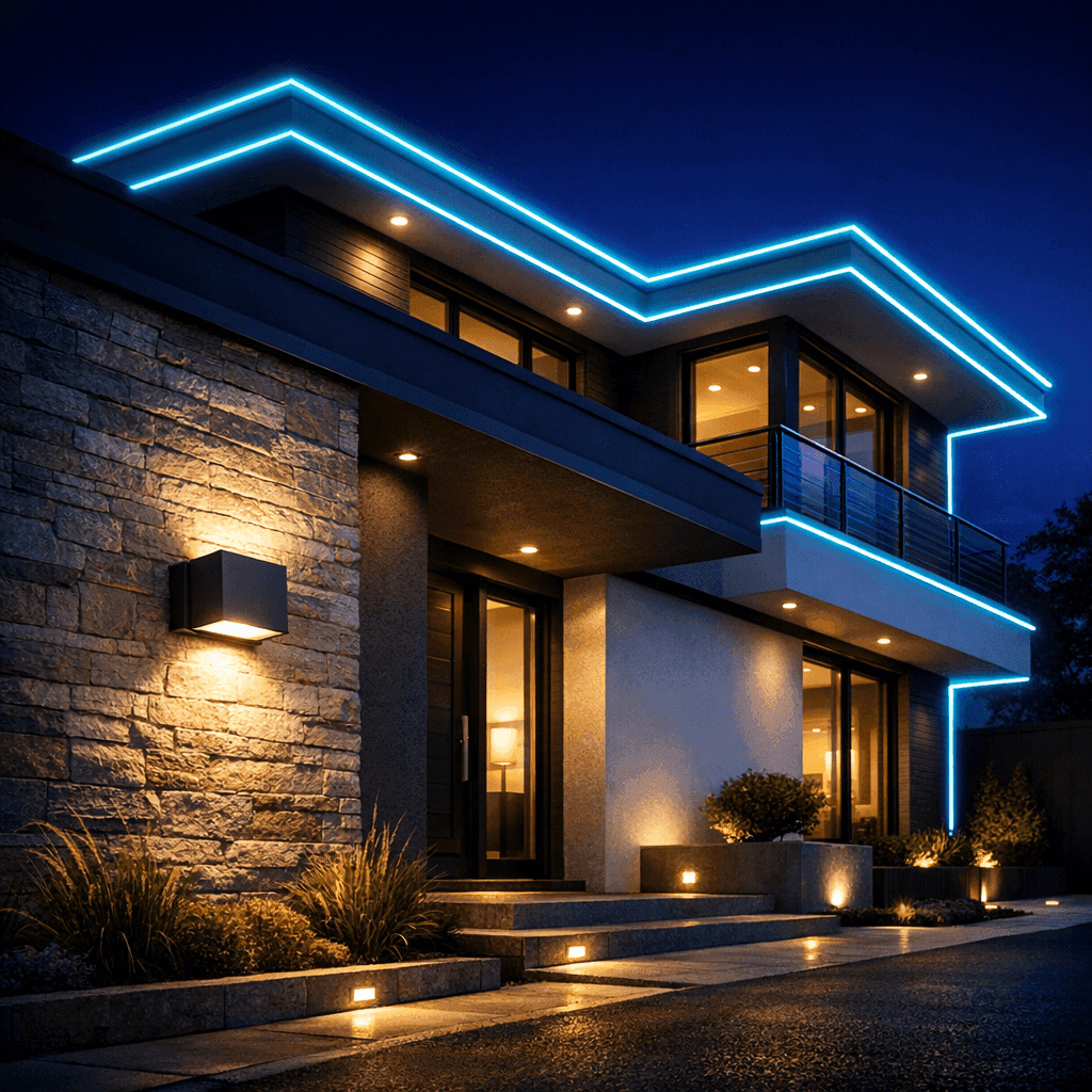 Ambiente iluminado com luminárias da D'Led